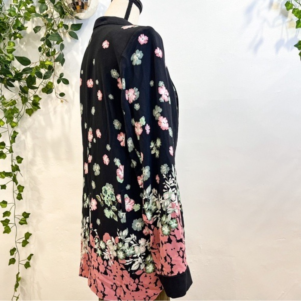 Anthropologie Merielle Kimono Floral Oversized Long Blazer Size XS S - Picture 12 of 13